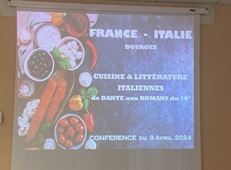 Conférence « Cuisine Italienne » le 9 avril 2024